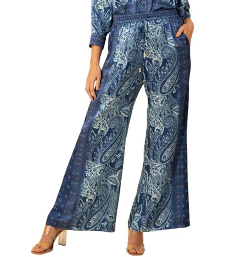 Hale Bob Navy Winter Full Length Pants Size XS